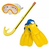 Набор для плавания (маска + трубка + ласты) Intex 55951 желтый