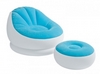 Кресло надувное Intex 68572 (110х109х71 см) голубое