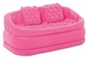 Диван надувний з подушками Intex 68573 (157х86х59 см) рожевий