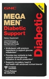 Комплекс вітамінів і мінералів GNC Mega Men Diabetic Support (90 капсул)