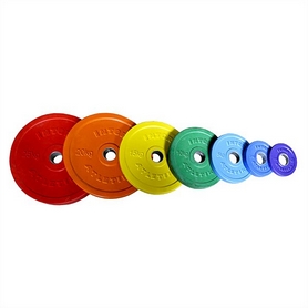 Диск обрезиненный олимпийский 10 кг Inter Atletika цветной - 51 мм