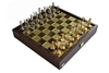 SK4BRO шахи Manopoulos, Грецька міфологія,латунь, у дерев'яному футлярі, коричневі 34х34см, 3 кг - Фото №2