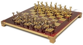 Шахматы Manopoulos "Титаны" 36х36 см S6RED