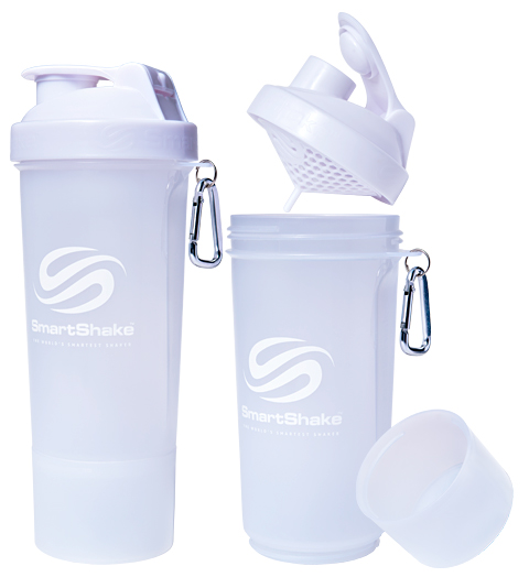 

Шейкер 2-х камерный SmartShake Slim 500 мл pure white, Белый