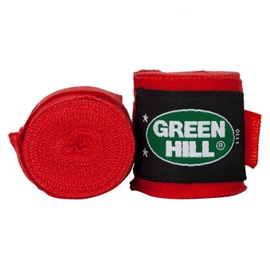 Бинт боксерский Green Hill Cotton (3,5 м) красный (2 шт)
