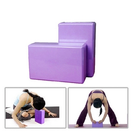 Йога-блок Pro Supra 15,5x7,5 см фиолетовый - Фото №2
