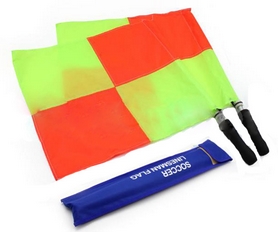 Флажки судейские Soccer (полиэстер, синий PVC-чехол), 2 шт (C-4948)