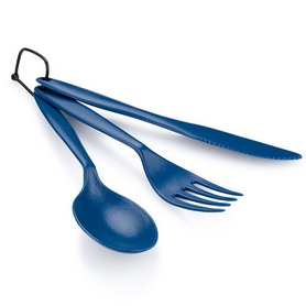 Распродажа*! Набор посуды (нож, вилка, ложка) GSI Outdoors Tekk Cutlery синий