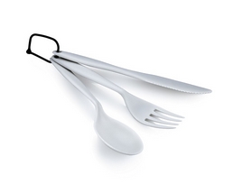 Распродажа*! Набор посуды (нож, вилка, ложка) GSI Outdoors Tekk Cutlery