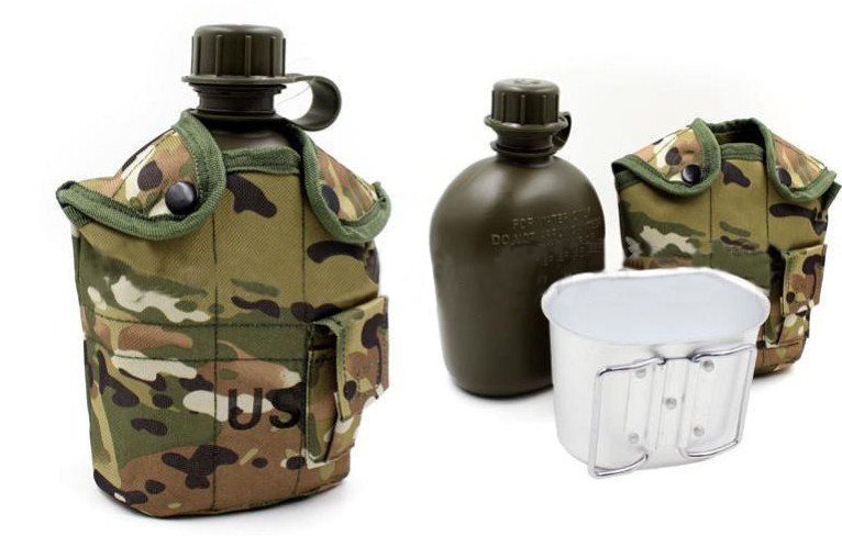 

Фляга с котелком 1л TY-4834-4 (камуфляж Multicam), Камуфляжный