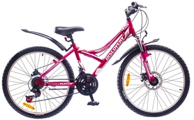 Велосипед підлітковий гірський Discovery Flint AM 14G DD St 2016 - 24 ", рама - 13,5", рожевий (OPS-DIS-24-000-2)