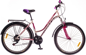 Велосипед городской женский Formula Omega AM с багажником 2016 - 26",  рама 18", бело-фиолетовый (OPS-FR-26-111-1)