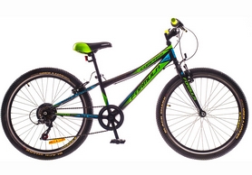 Велосипед детский горный Formula Compass 14G Vbr St 2016 - 24", рама - 12", черно-зеленый (OPS-FR-24-027-1)