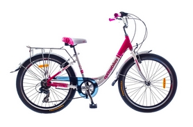 Велосипед міський жіночий Optimabikes Vision 2015 - 24 ", рама - 15", біло-червоний (SKDCH-OP-24-004-1)