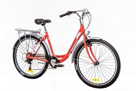 Велосипед городской женский Optimabikes Vision 2016 - 26", рама - 18", красно-белый (OPS-OP-26-068-1)