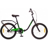 Велосипед складной Dorozhnik FUN с багажником 2016 - 20", рама -13", черно-зеленый (OPS-D-20-009-1)