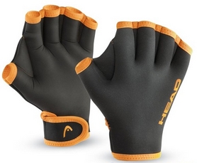 Перчатки для бассейна Head черно-оранжевые