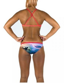Купальник женский Head Swim Bikini Lady -PBT голубо-салатный - Фото №3