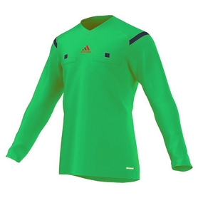 Футболка арбитра с длинным рукавом Adidas REF 14 JSY LS зеленая
