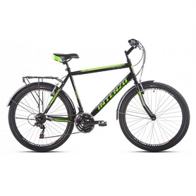 Велосипед городской Intenzo Olympic  - 26", рама - 19", черно-зеленый матовый (RA-04-508M19-BLK/GRN-K-16)