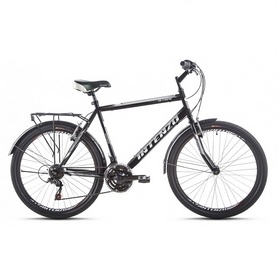 Велосипед городской Intenzo Olympic - 26", рама - 21", черно-серый матовый (RA-04-508M21-BLK/SIL-K-16)