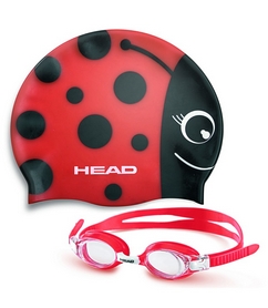 Набор для плавания Head Meteor Character (очки + шапочка) красный