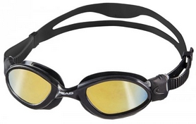 Очки для плавания с зеркальным покрытием Head SuperFlex Mid черно-дымчатые