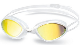 Очки для плавания с зеркальным покрытием Head Tiger Mid Race LSR+ бело-дымчатые