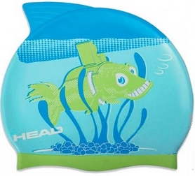 Шапочка для плавания детская Head Meteor Cap сине-салатовая