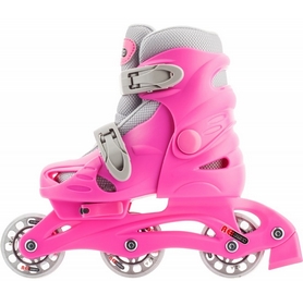 Ковзани роликові розсувні дитячі Reaction Kid's inline skates of extension-type RC15GX2 рожевий - Фото №3