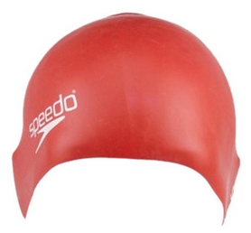 Шапочка для плавания детская Speedo Plain Moulde Silicone Junior Cap Red