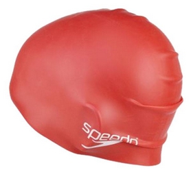 Шапочка для плавания детская Speedo Plain Moulde Silicone Junior Cap Red - Фото №2
