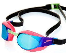 Очки для плавания Speedo Elite Goggles Mirror AU Pink/Green - Фото №2