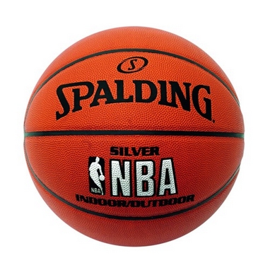 Мяч баскетбольный резиновый Spalding NBA Silver Outdoor №7