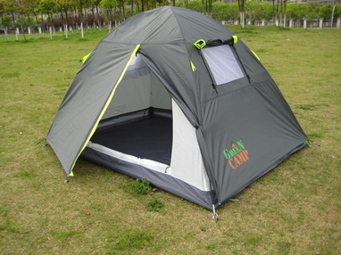 Палатка двухместная GreenCamp 1001-A серая
