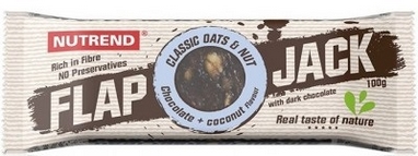 Батончик протеиновый Nutrend Flap Jack 100 г (шоколад+кокос в черном шоколаде)
