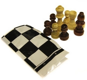Фигуры для шахмат и игровое полотно ZLT IG-3103-Wood-Shahm