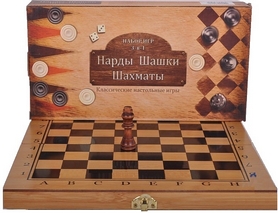 Набір настільних ігор 3 в 1 (шахи, шашки, нарди) 341-161