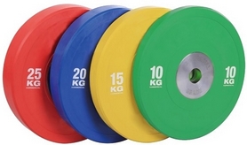 Диск олімпійський бамперна 20 кг Rising PL41B-20 кольоровий - 51мм