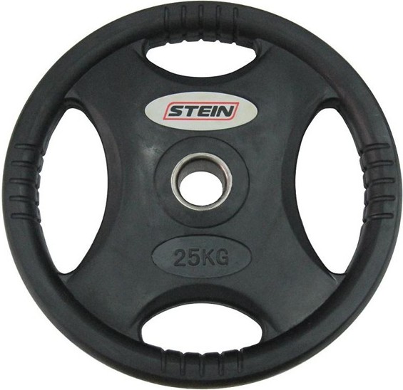 

Диск олимпийский полиуретановый 25 кг Stein DB6061-25 с хватами - 51мм, Черный