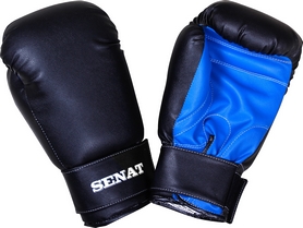 Перчатки боксерские Senat 1512 черно-синие