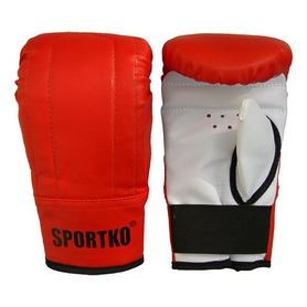 Перчатки снарядные кожаные Sportko PD-3-R красные - Фото №2