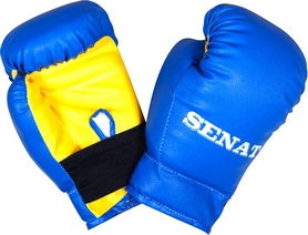 Перчатки боксерские Senat 1536 сине-желтые 4 oz