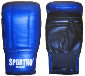 Перчатки снарядные кожаные Sportko PK-3-BL синие