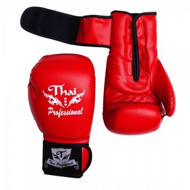 Перчатки боксерские Thai Professional BG3 TPBG3-R красные - Фото №2