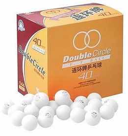 Набор мячей для настольного тенниса DHS Double Circle (144 шт., белые)