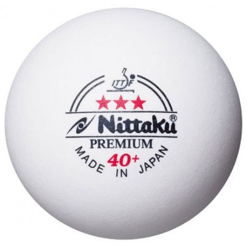 

Набор мячей для настольного тенниса Nittaku Premium 3* 40+ ITTF (3 шт., белые), Белый