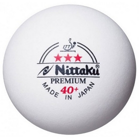 Набор мячей для настольного тенниса Nittaku Premium 3* 40+ ITTF (3 шт., белые)