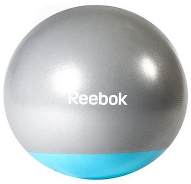 Мяч для фитнеса (фитбол) 65 см Reebok серый с голубым