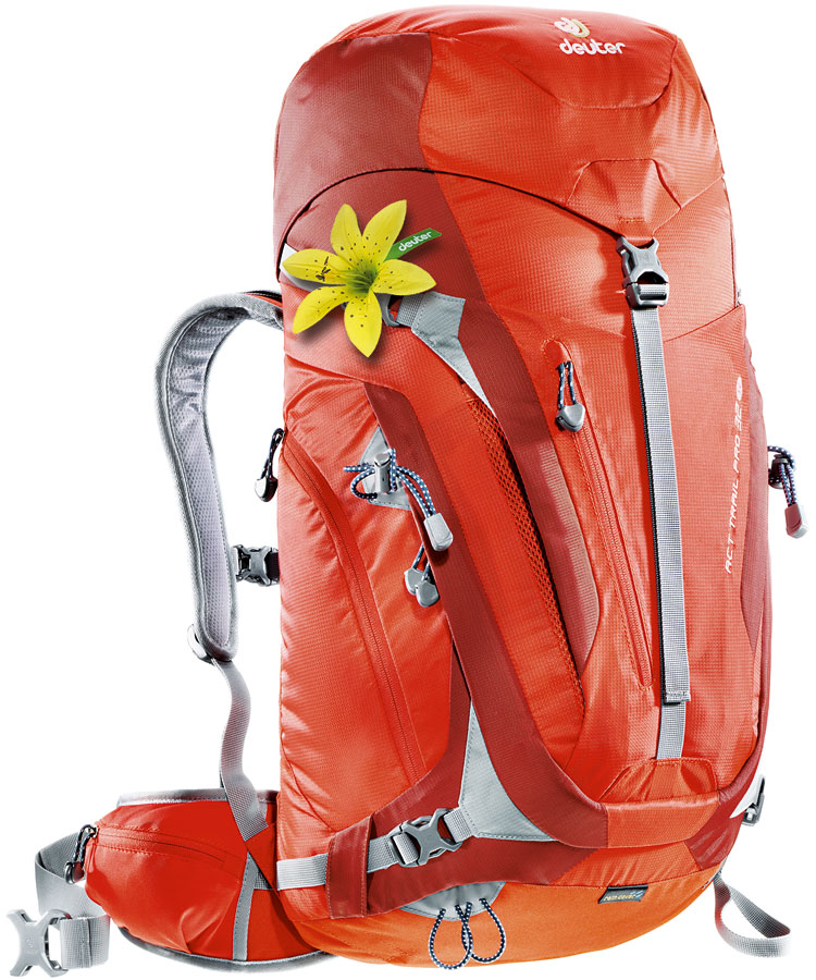 

Рюкзак туристический Deuter Act Trail Pro 32 л SL papaya-lava, Красный